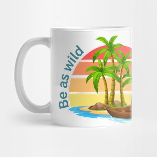 Sail boat ocean beach Mug